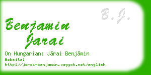 benjamin jarai business card
