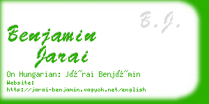 benjamin jarai business card